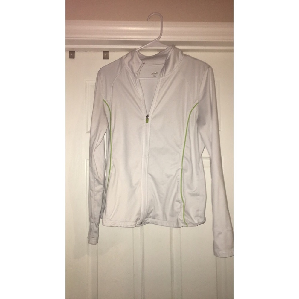 White Work Out Zip-Up